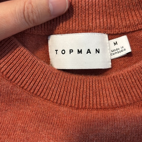 Topman men’s dark orange crew neck sweater size medium - Picture 7 of 8